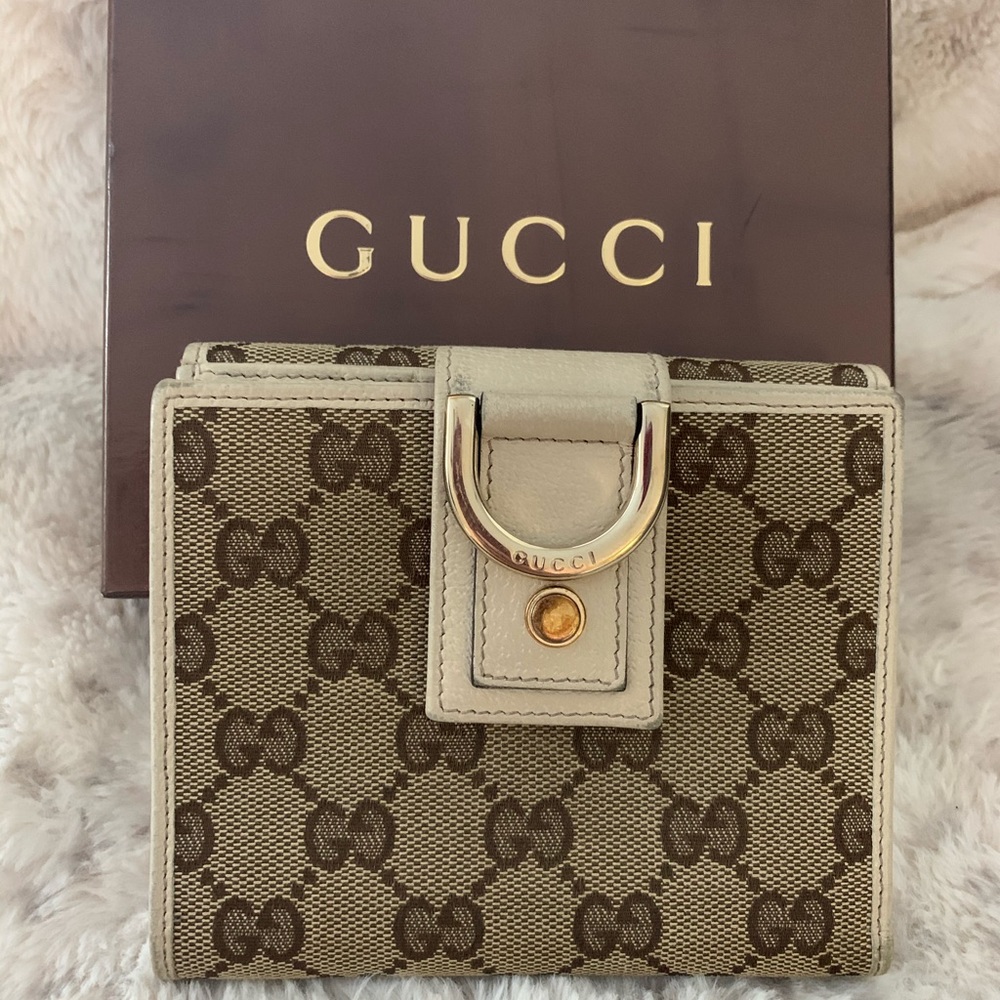 Gucci canvas and leather wallet